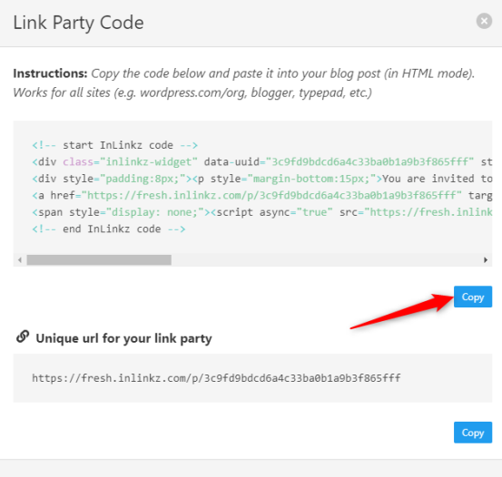 Link Party Code